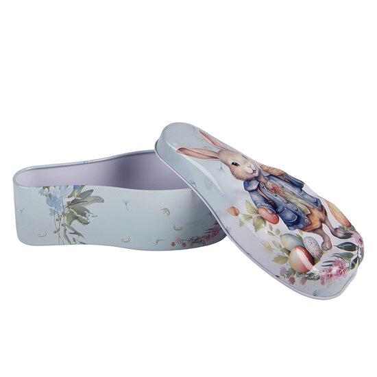 Clayre &amp; Eef | Blikken Bewaardoos Blauw Bruin 14x7x5 cm | 6BL0191