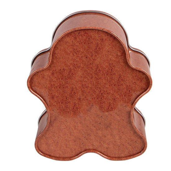 Clayre &amp; Eef | Blikken Bewaardoos Bruin Wit 11x13x5 cm | 6BL0196