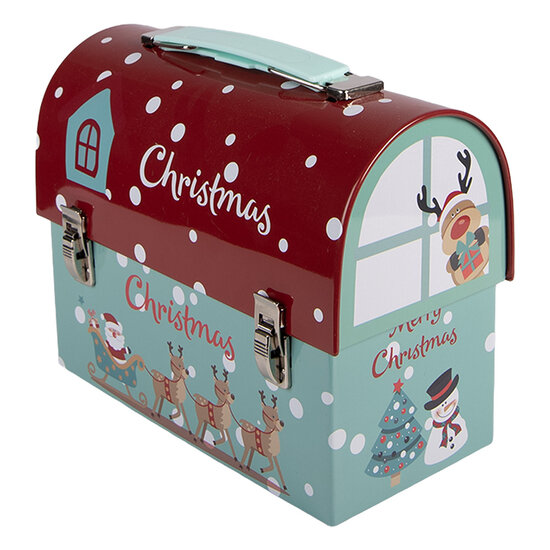 Clayre &amp; Eef | Opbergdoos Groen Rood 17x8x14 cm | 6BL0200