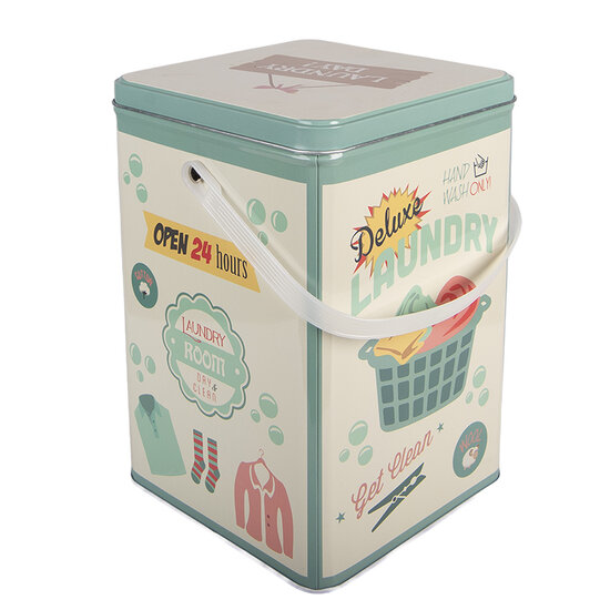 Clayre &amp; Eef | Opbergdoos Beige Groen 15x15x23 cm | 6BL0201