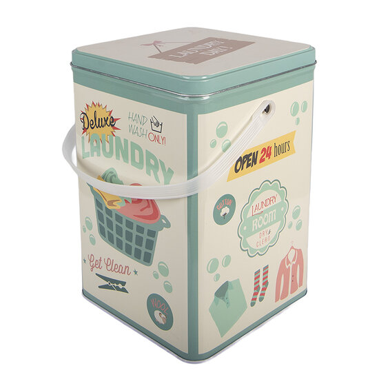 Clayre &amp; Eef | Opbergdoos Beige Groen 15x15x23 cm | 6BL0201