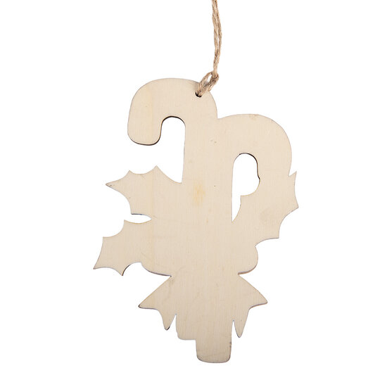Clayre &amp; Eef | Decoratie hanger Zuurstok Rood Wit 9x1x13 cm | 6H2495