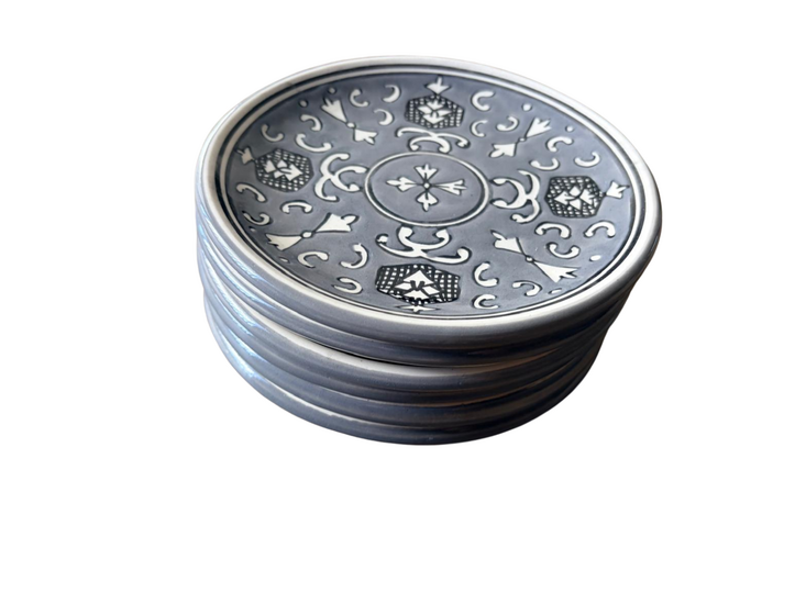 Set van 6 bordjes Nejma Gris &Oslash; 16 cm | PB.NG.15 | Dishes &amp; Deco