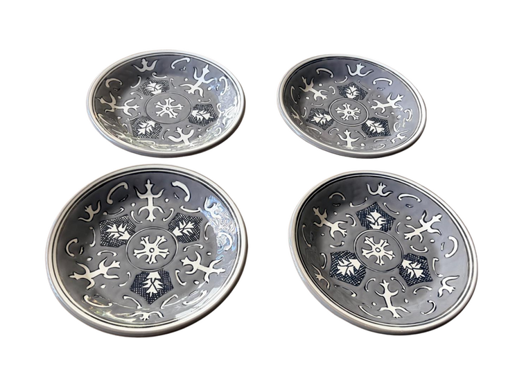 Set van 4 bordjes Nejma Gris &Oslash; 21 cm | PB.NG.20 | Dishes &amp; Deco