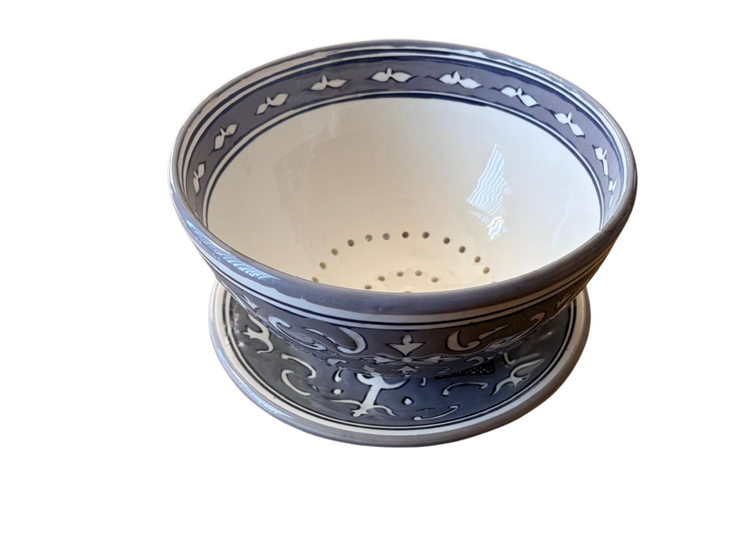 Fruittest Nejma Gris &Oslash; 21 cm met Schotel | Handgemaakt | Dishes &amp; Deco