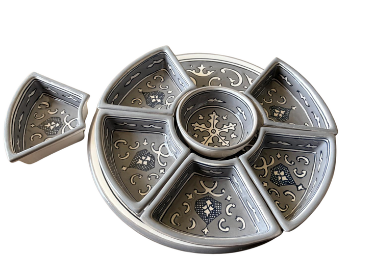 8 delig Tapas schaal Nejma Gris  &Oslash; 30 cm | TS.NG.35 | Dishes &amp; Deco