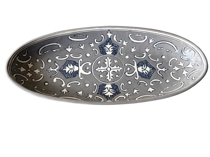 Schaal ovaal 40,5 Nejma Gris Salade | OD.NG.40 | Dishes &amp; Deco