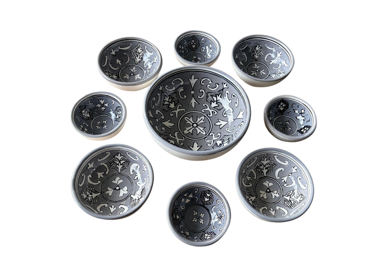 9-delige tapas set schaaltjes Nejma Gris | Dishes &amp; Deco