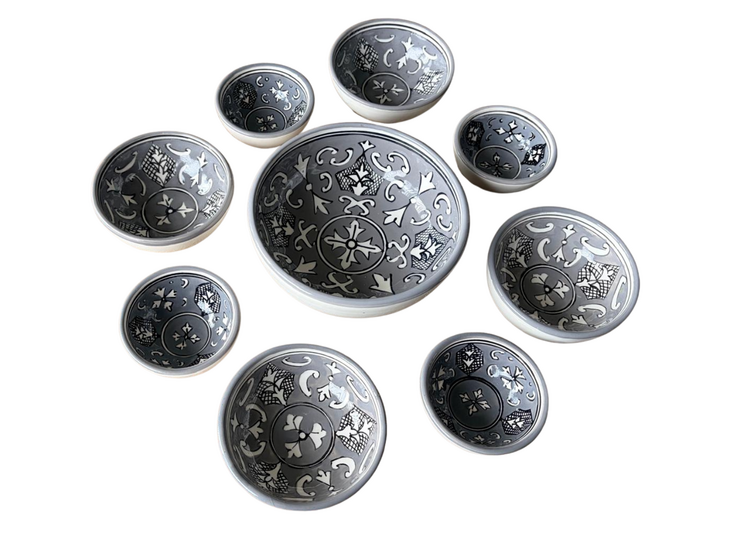 9-delige tapas set schaaltjes Nejma Gris | Dishes &amp; Deco