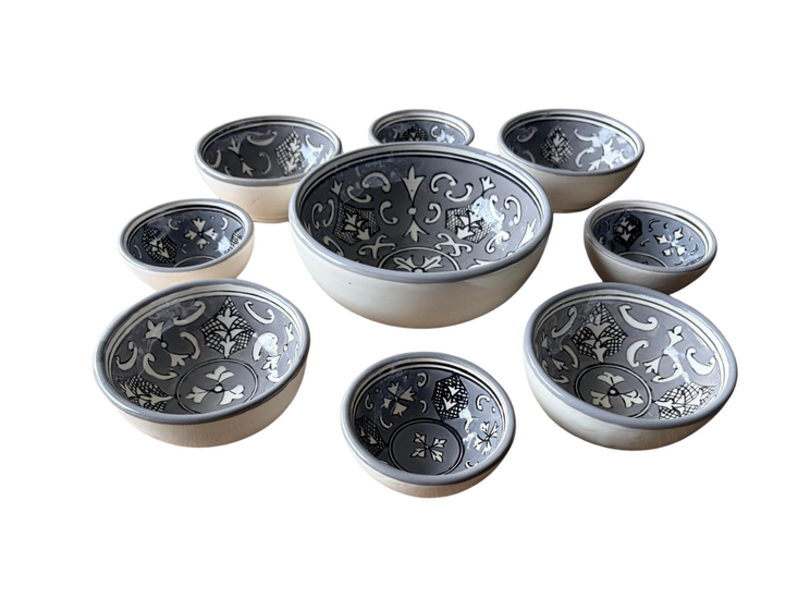 9-delige tapas set schaaltjes Nejma Gris | Dishes &amp; Deco