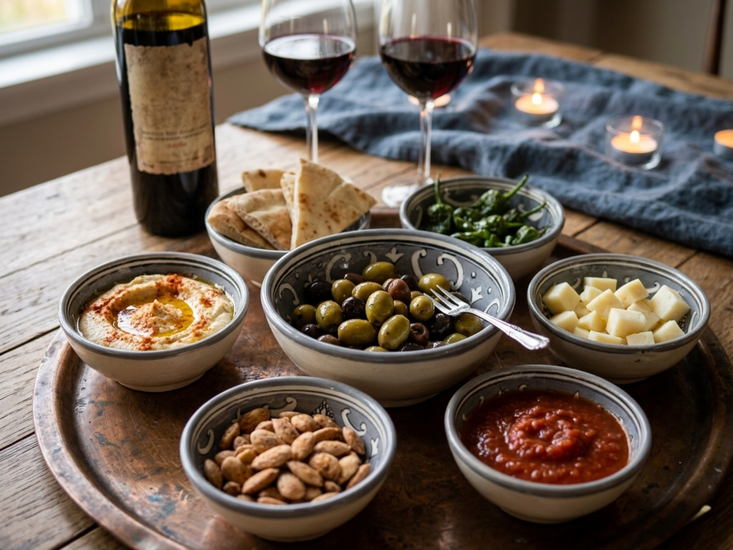 7-delige tapas set schaaltjes Nejma Gris &Oslash; 13 &amp; 10,5 cm grijs wit | Dishes &amp; Deco