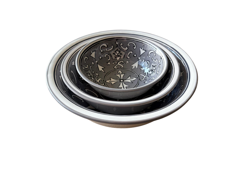 3-delige Set Saladiers Nejma Gris - &Oslash; 25, 19.5 &amp; 15.5 cm | Dishes &amp; Deco