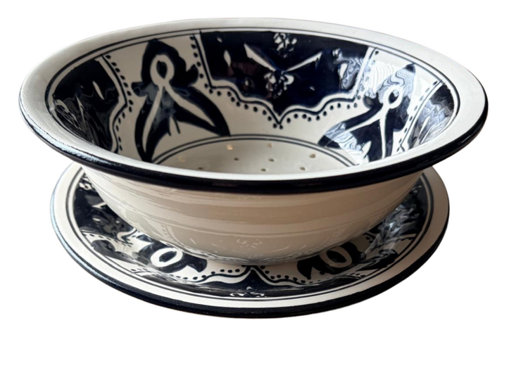 Fruittest Black Fond - &Oslash; 21 cm - Handgemaakt - Dishes &amp; Deco