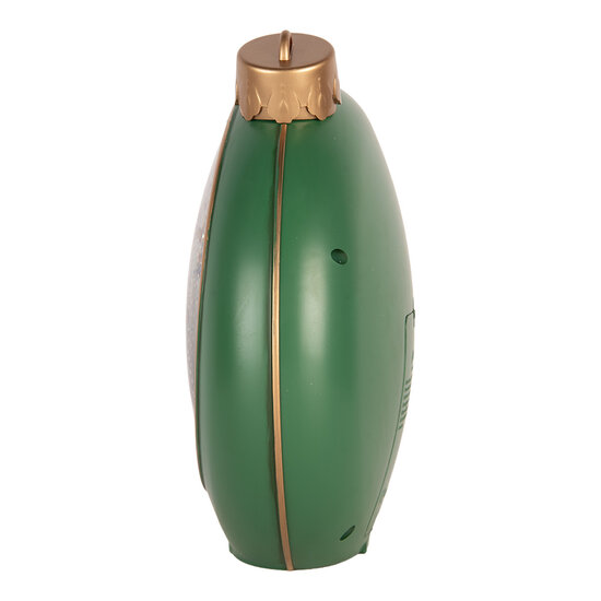 Clayre &amp; Eef | Sneeuwbol met LED Groen Goudkleurig 21x9x21 cm / 3xAA | 6PR6174
