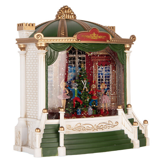 Clayre &amp; Eef | Muziekdoos met LED Groen Goudkleurig 22x11x23 cm / 3xAA | 6PR6186
