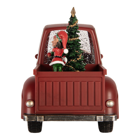 Clayre &amp; Eef | Muziekdoos Auto met LED Rood Zwart 28x12x15 cm / 3xAA | 6PR6205