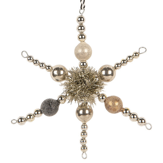 Clayre &amp; Eef | Kersthanger Zilverkleurig Grijs 16x3x16 cm | 66536