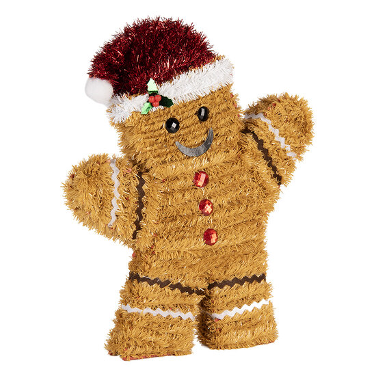 Clayre &amp; Eef | Decoratie peperkoekpop Bruin Rood 25x4x30 cm | 66598