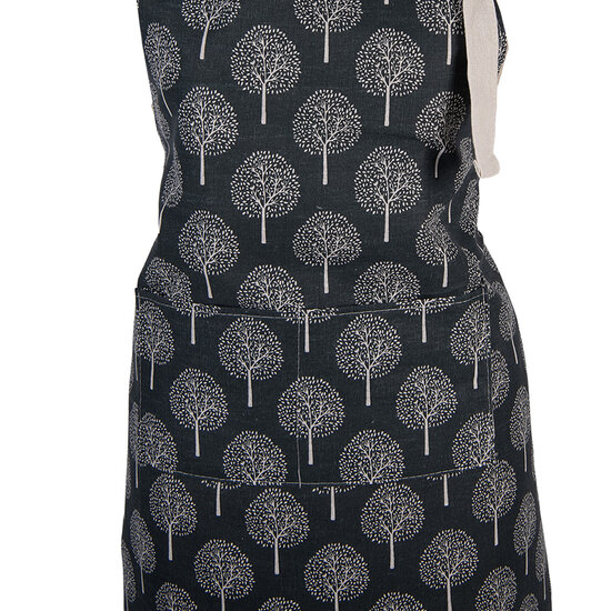 Clayre &amp; Eef | Keukenschort Grijs Wit 69x68 cm | KT041.049