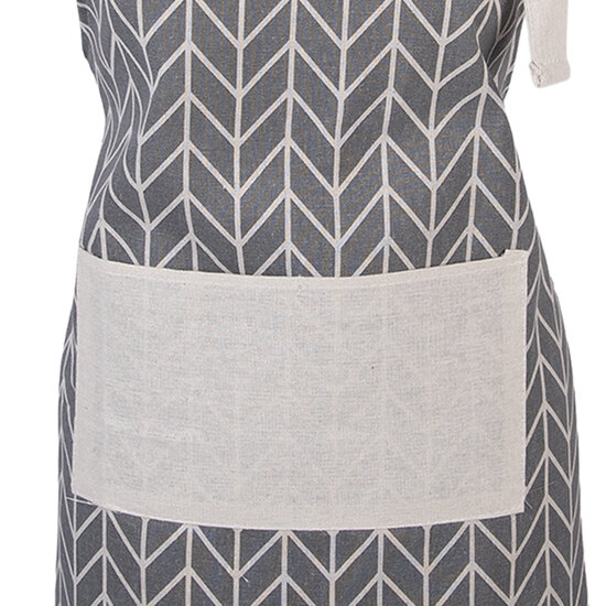 Clayre &amp; Eef | Keukenschort Grijs Beige 69x68 cm | KT041.054