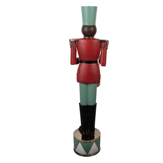 Clayre &amp; Eef | Decoratie Notenkraker Rood Groen 33x33x121 cm | 5Y1439
