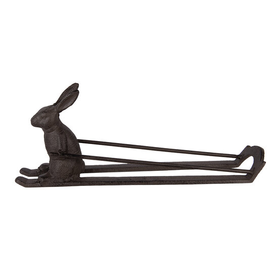Clayre &amp; Eef | Wijnfles houder Konijn Bruin 33x7x13 cm | 6Y5960
