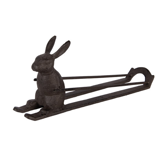 Clayre &amp; Eef | Wijnfles houder Konijn Bruin 33x7x13 cm | 6Y5960