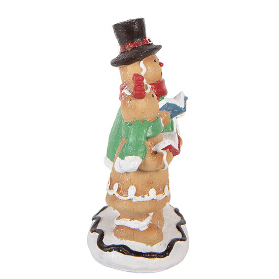 Clayre &amp; Eef | Decoratie peperkoekpoppen Bruin Wit 10x6x13 cm | 6PR6333