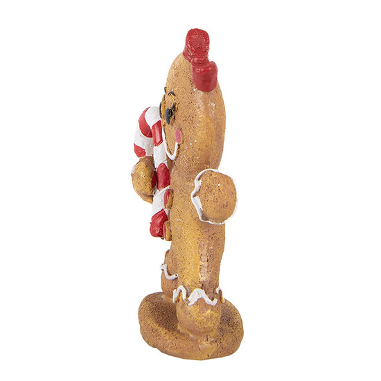 Clayre &amp; Eef | Decoratie peperkoekpop Bruin Rood 11x5x15 cm | 6PR6437