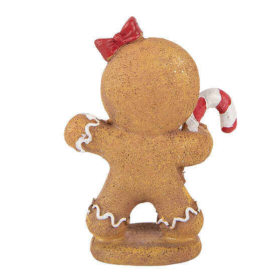 Clayre &amp; Eef | Decoratie peperkoekpop Bruin Rood 11x5x15 cm | 6PR6437