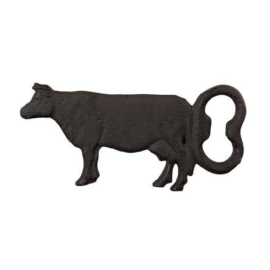 Clayre &amp; Eef | Flesopener Koe Bruin 15x1x7 cm | 6Y5961