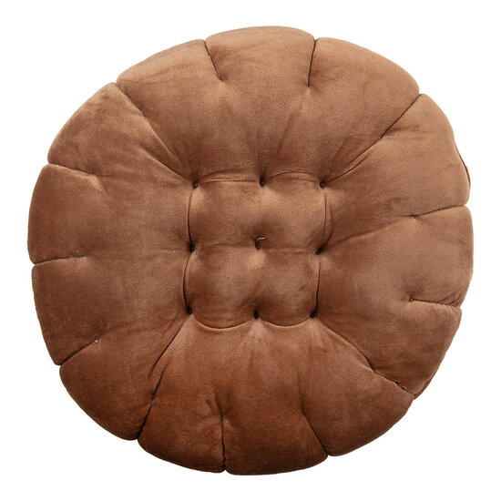 Clayre &amp; Eef | Sierkussen Bruin &oslash; 40x10 cm | KG033.013