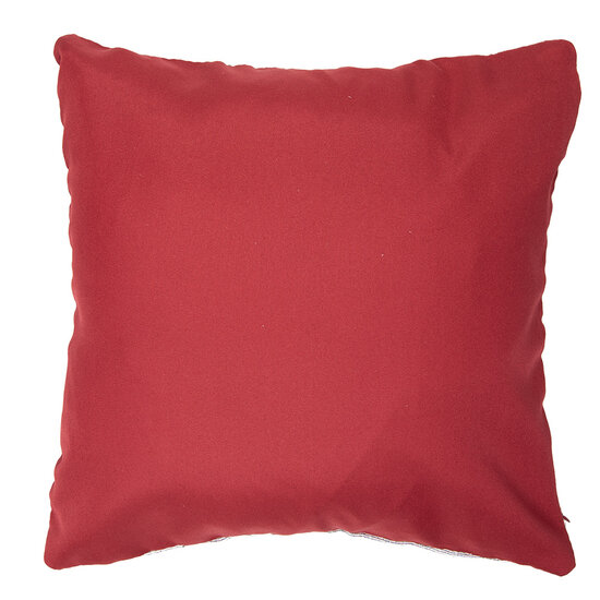 Clayre &amp; Eef | Kussen gevuld Beige Rood 45x45x4 cm | KG023.165