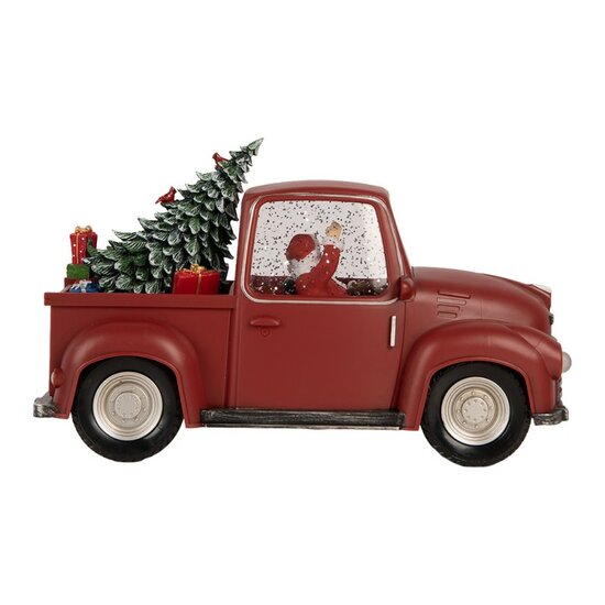 Clayre &amp; Eef | Muziekdoos Auto met LED Rood Zwart 28x12x15 cm / 3xAA | 6PR6204