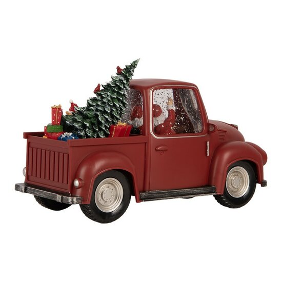 Clayre &amp; Eef | Muziekdoos Auto met LED Rood Zwart 28x12x15 cm / 3xAA | 6PR6204