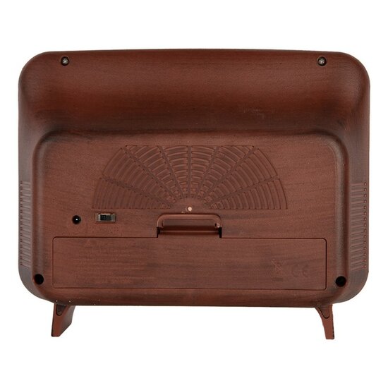 Clayre &amp; Eef | Muziekdoos met LED Rood Zwart 21x12x17 cm / 3xAA | 6PR6187