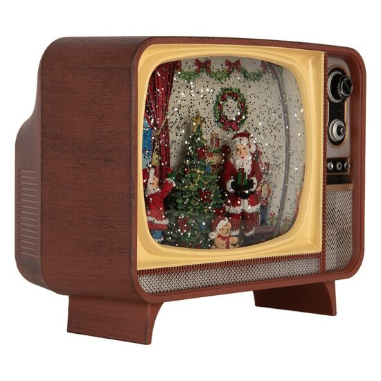 Clayre &amp; Eef | Muziekdoos met LED Rood Zwart 21x12x17 cm / 3xAA | 6PR6187