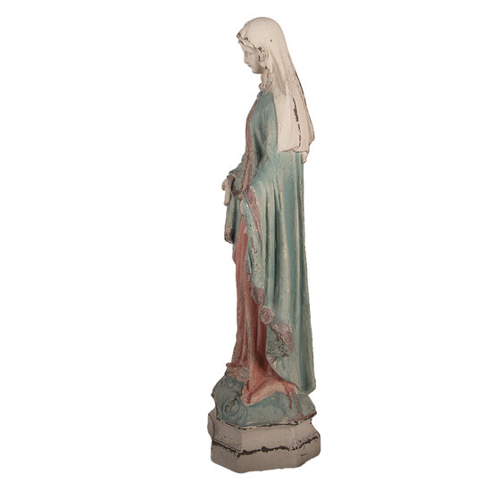 Clayre &amp; Eef | Kerstdecoratie Beeld Maria Beige Blauw 24x16x63 cm | 5MG0115
