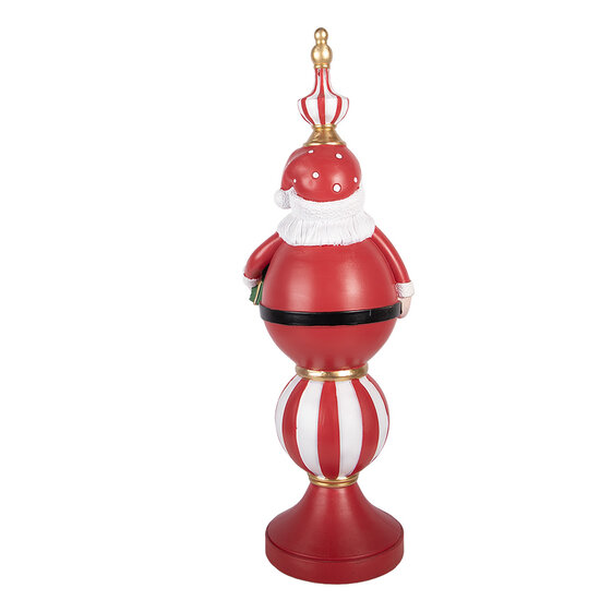 Clayre &amp; Eef | Kerstdecoratie Kerstman Rood Wit met LED 19x16x57 cm / 3xAA | 5PR0230