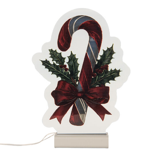 Clayre &amp; Eef | Infinity Lamp Rood Wit 15x5x21 cm | 6LMPI0005