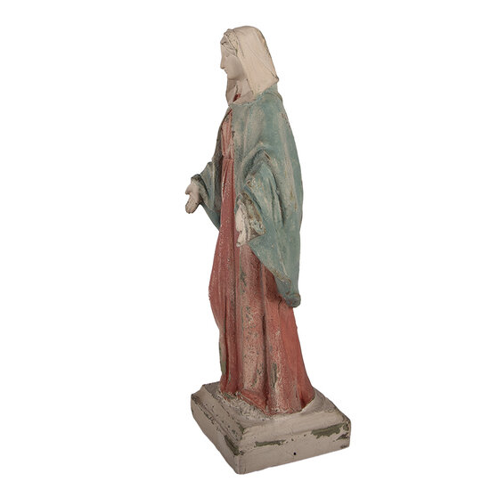 Clayre &amp; Eef | Kerstdecoratie Beeld Maria Beige Blauw 20x14x44 cm | 6MG0163