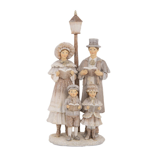 Clayre &amp; Eef | Decoratie Kerstkoor Beige 15x11x29 cm | 6PR5652