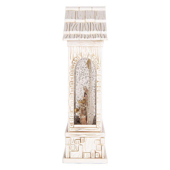 Clayre &amp; Eef | Muziekdoos met LED Wit Bruin 22x7x25 cm / 3xAA | 6PR6190