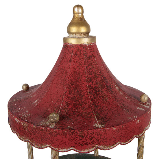 Clayre &amp; Eef | Kerstdecoratie Carrousel Rood Groen &oslash; 27x48 cm | 6Y6198