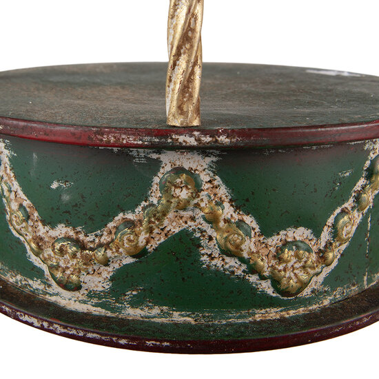 Clayre &amp; Eef | Kerstdecoratie Carrousel Rood Groen &oslash; 27x48 cm | 6Y6198