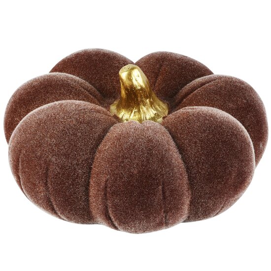 Dekoratief | Deco pompoen, flocked, mauve, keramiek, 17x17x8cm | A265094