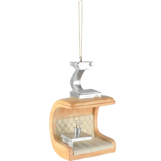 Dekoratief | Hanger gondel m/champagne, cr?me/goud, resina, 7x6x12cm | A265740