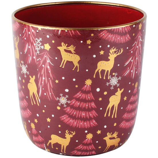 Dekoratief | Bloempot 'Winter Chic', metaal, 16x16x16cm | A265608