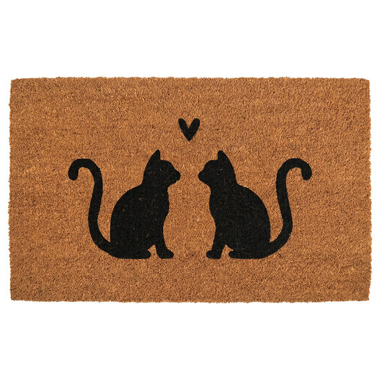 Clayre &amp; Eef | Deurmat Binnen Bruin Zwart 75x45x1 cm | MC281