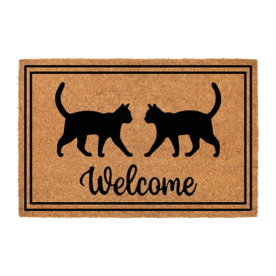 Clayre &amp; Eef | Deurmat Binnen Bruin Zwart 75x45x1 cm | MC294